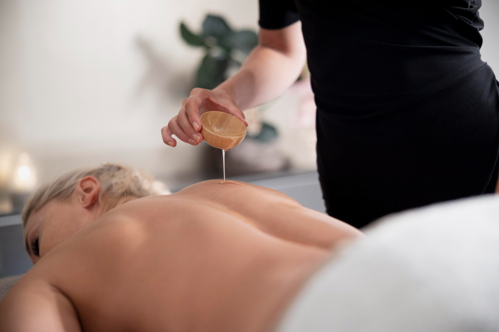 Organic oil massage